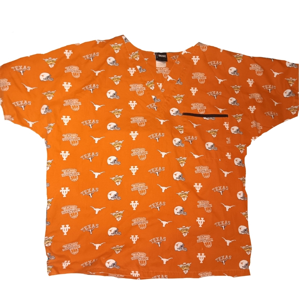 Texas Longhorns Scrub Top by Scrub Dudz